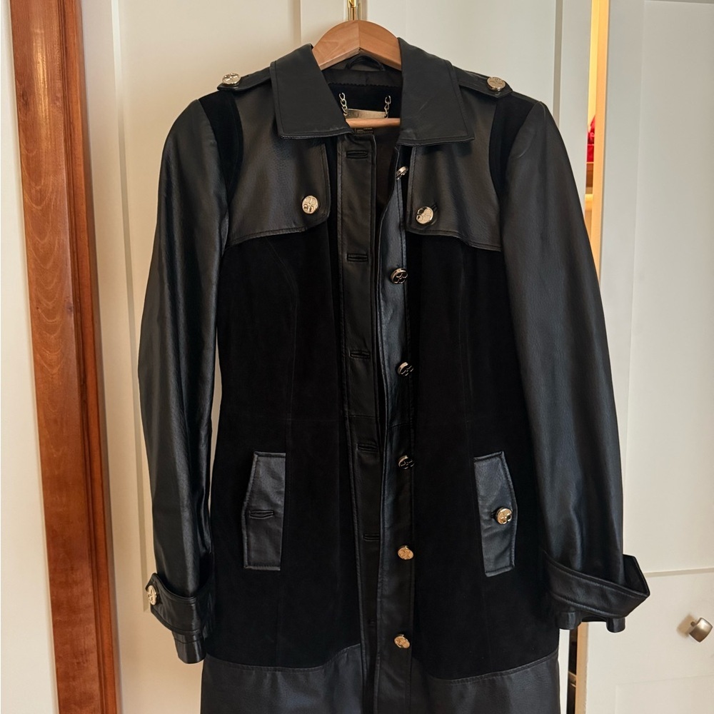 Iman suede/leather black Women's Coat - Picture 9 of 9